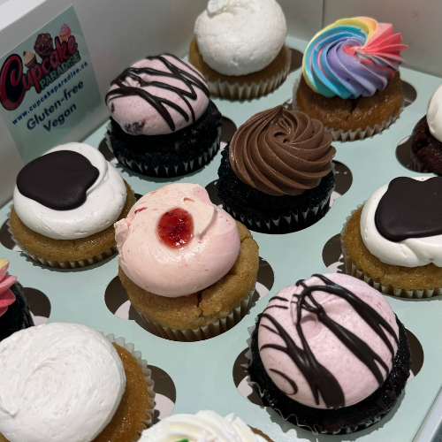 12 Pack /50/100 Gluten-free Vegan Cupcakes