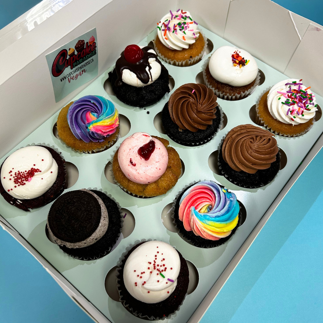 12 Pack /50/100 Vegan Cupcakes