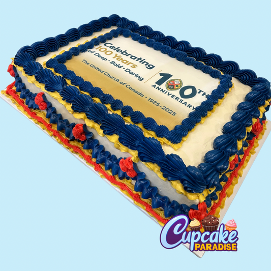 Vintage Rectangle Logo/Photo/ Slab Cake