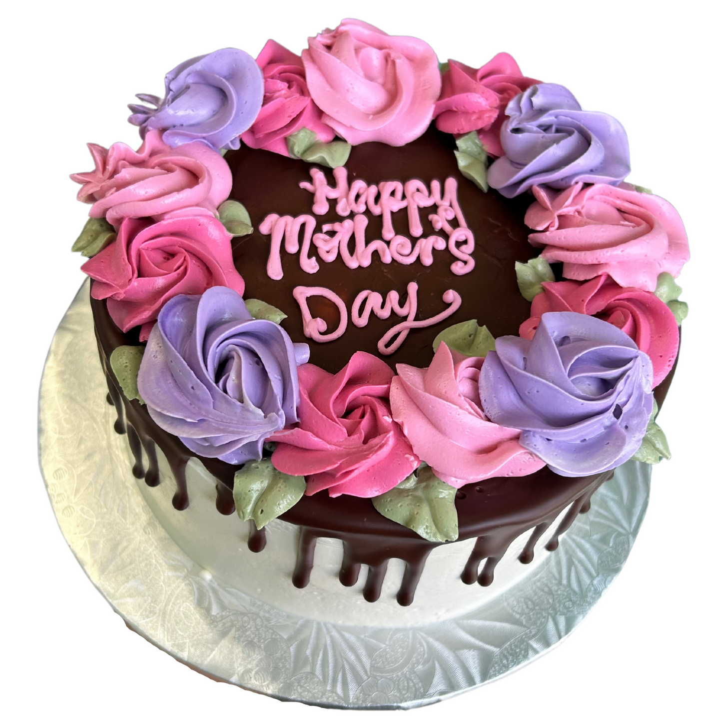Floral Chocolate drip Cake