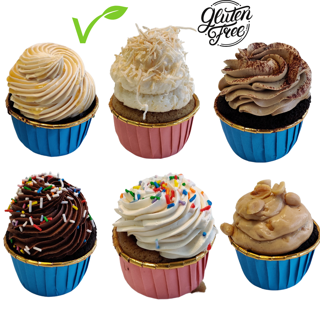 12 Pack /50/100 Gluten-free NOT vegan Cupcakes (has Butter)