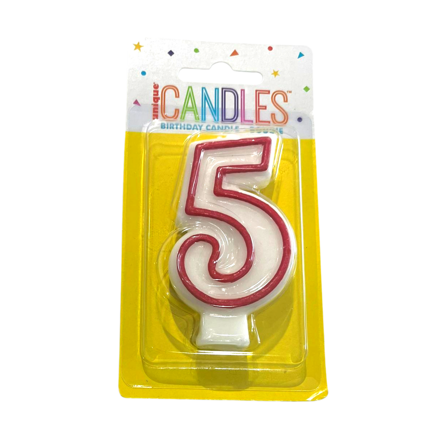 Number 5 Candle