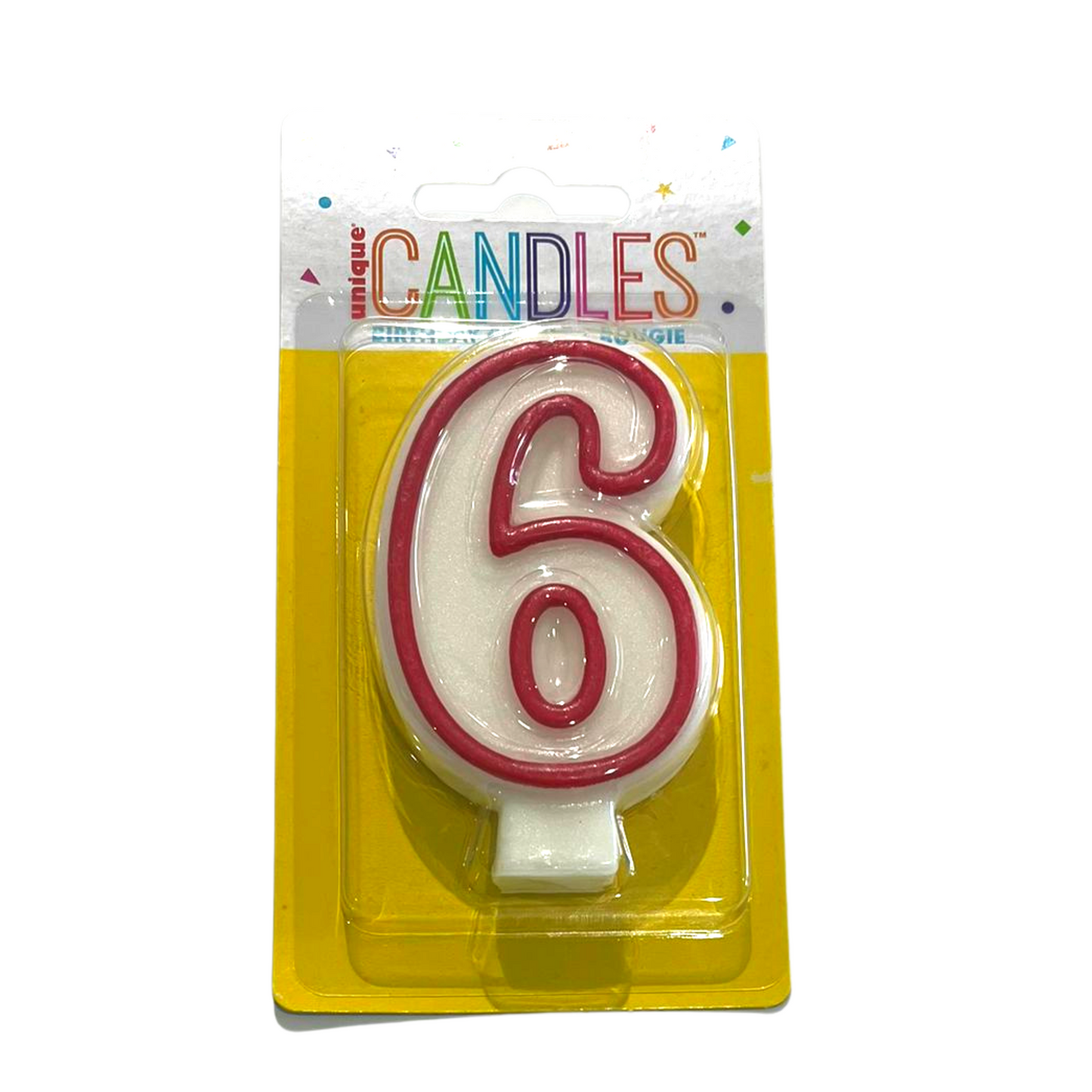 Number 6 Candle