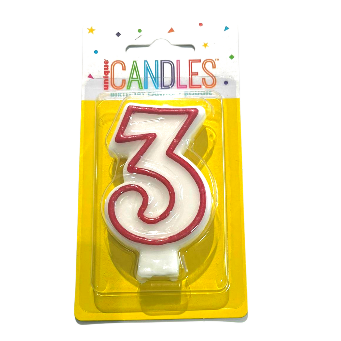 Number 3 Candle