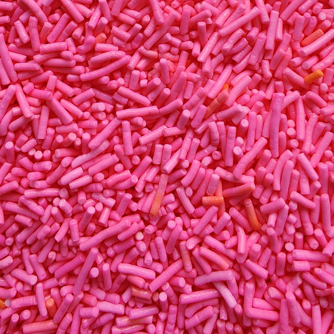 Pink Rose Crunchy Jimmies Sprinkles