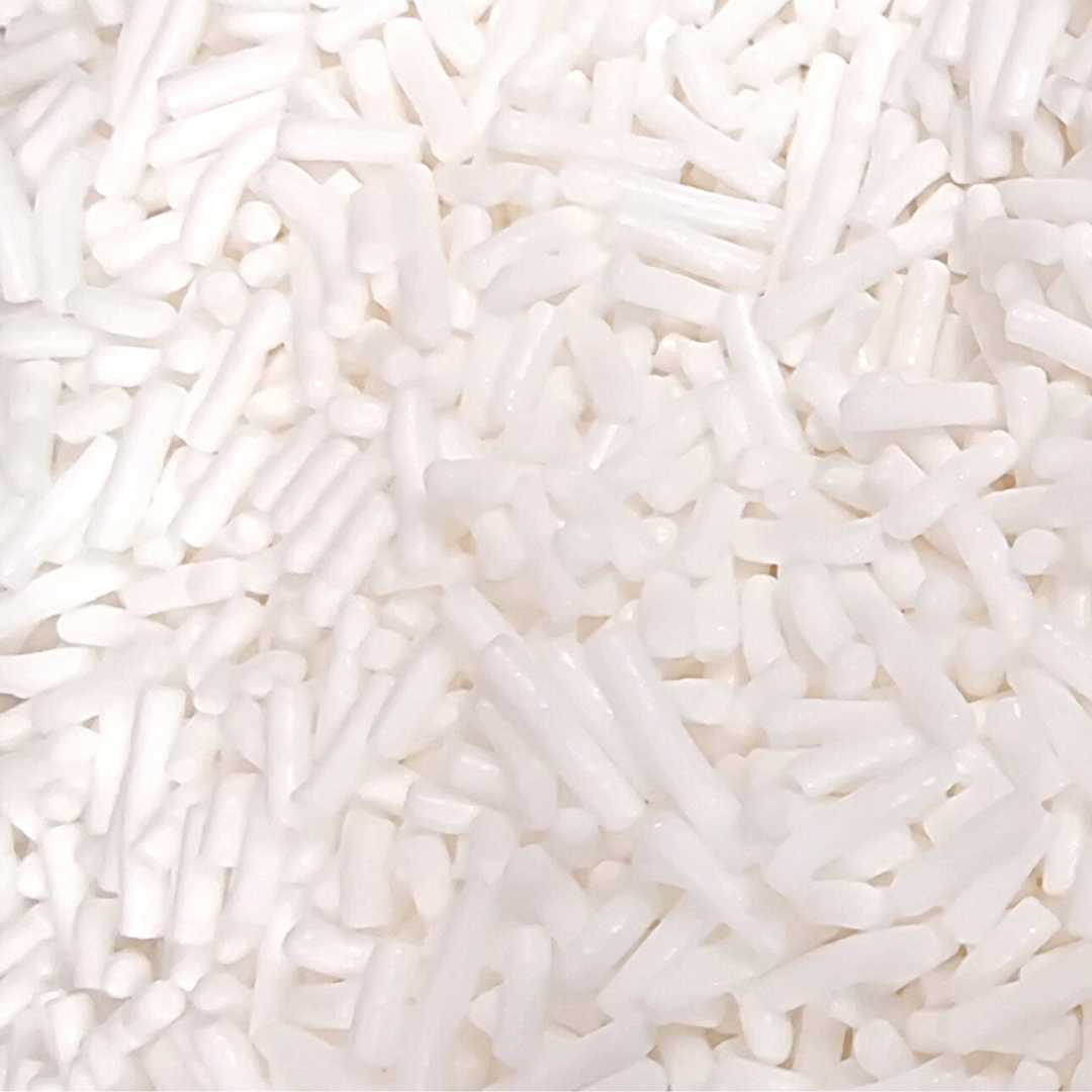 White Crunchy Jimmies Sprinkles
