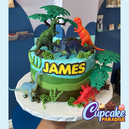Dinosaur Park Cake
