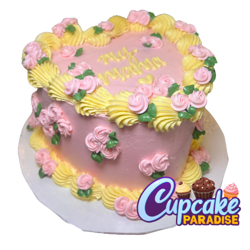 Heart Cake with Roses