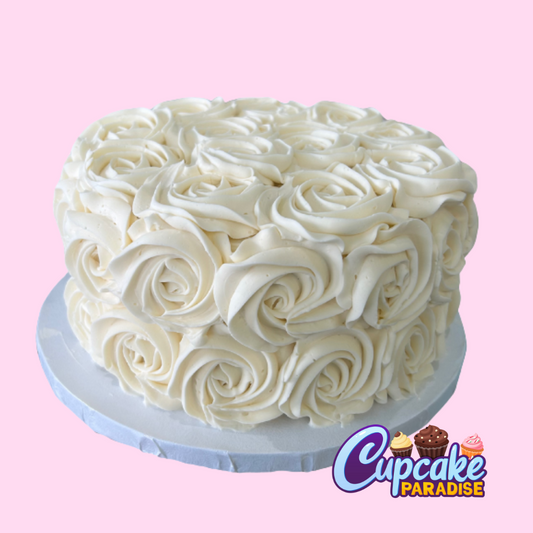 Vanilla Rosette Cake