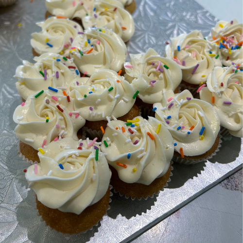 Vanilla Cupcakes Number Cake